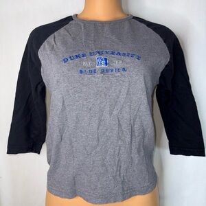 Duke University Gray and Black Raglan Shirt
